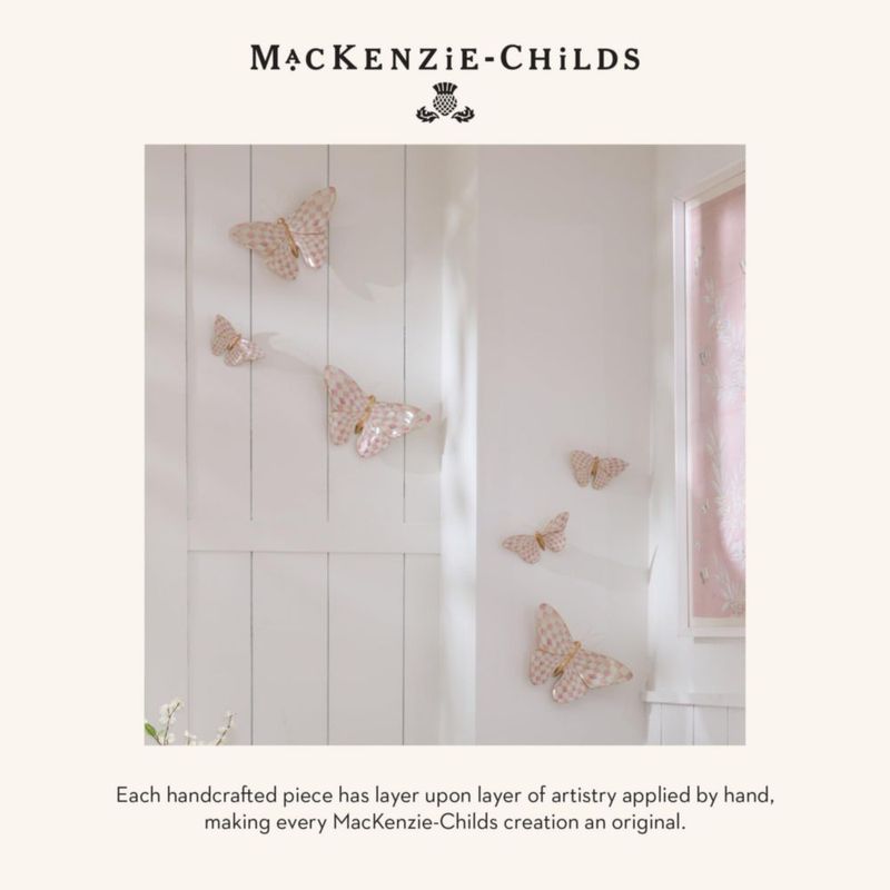 Decoración de Pared MACKENZIE-CHILDS 20 cm Rosy Check – Juego de 2 piezas