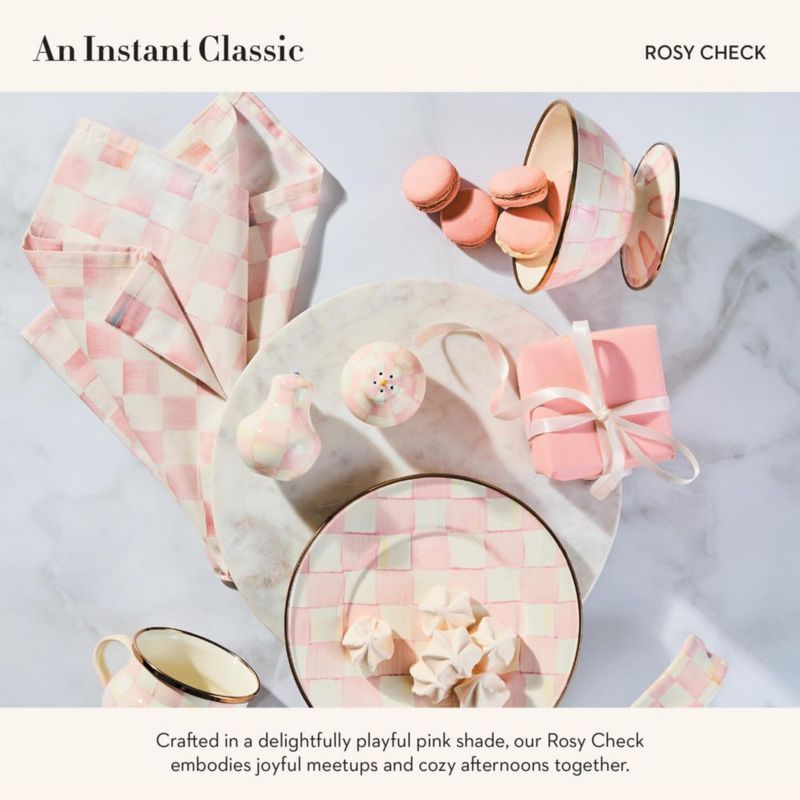 Juego de Sal y Pimienta MACKENZIE-CHILDS Pequeño Rosy Check