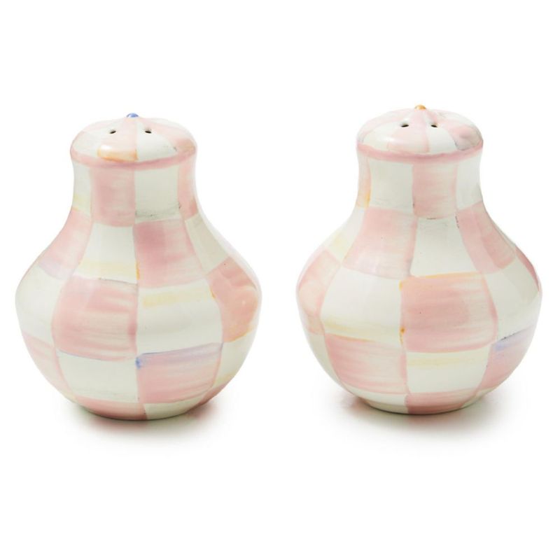 Juego de Sal y Pimienta MACKENZIE-CHILDS Pequeño Rosy Check
