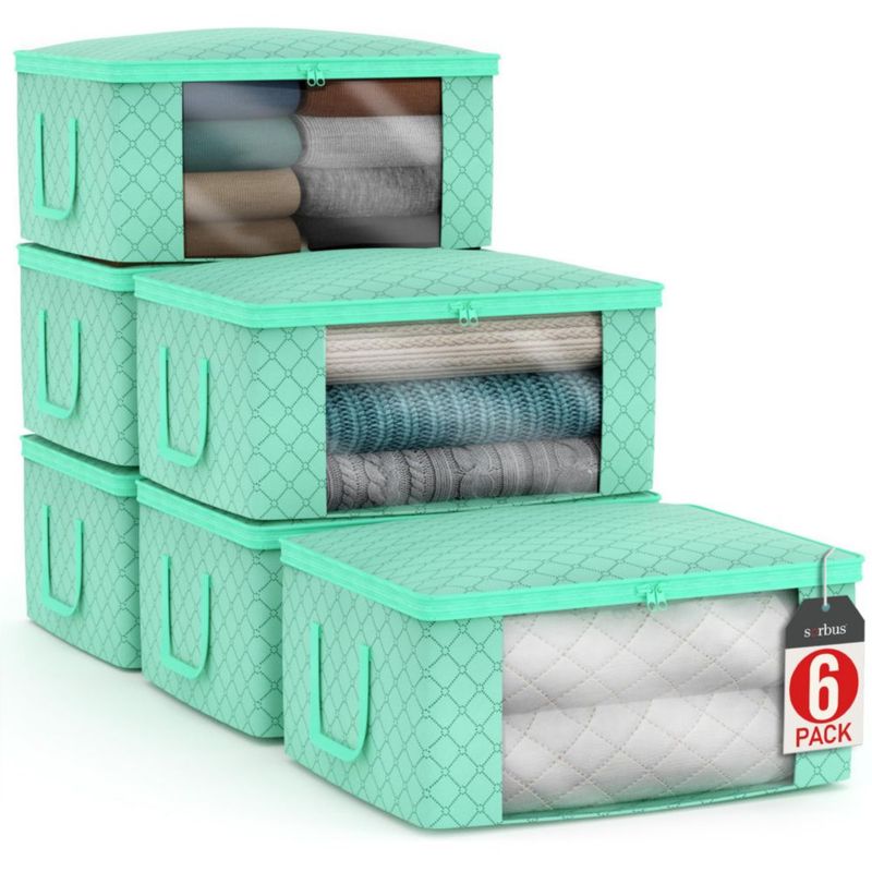 Bolsas de Almacenamiento Sorbus Plegables Pack de 6 - 48x36x20 cm