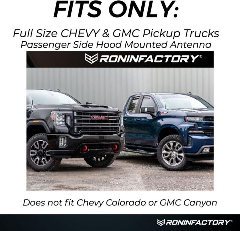 Antena para camiones Ronin Factory Bullet Antena Chevy Silverado y GMC Sierra Trucks