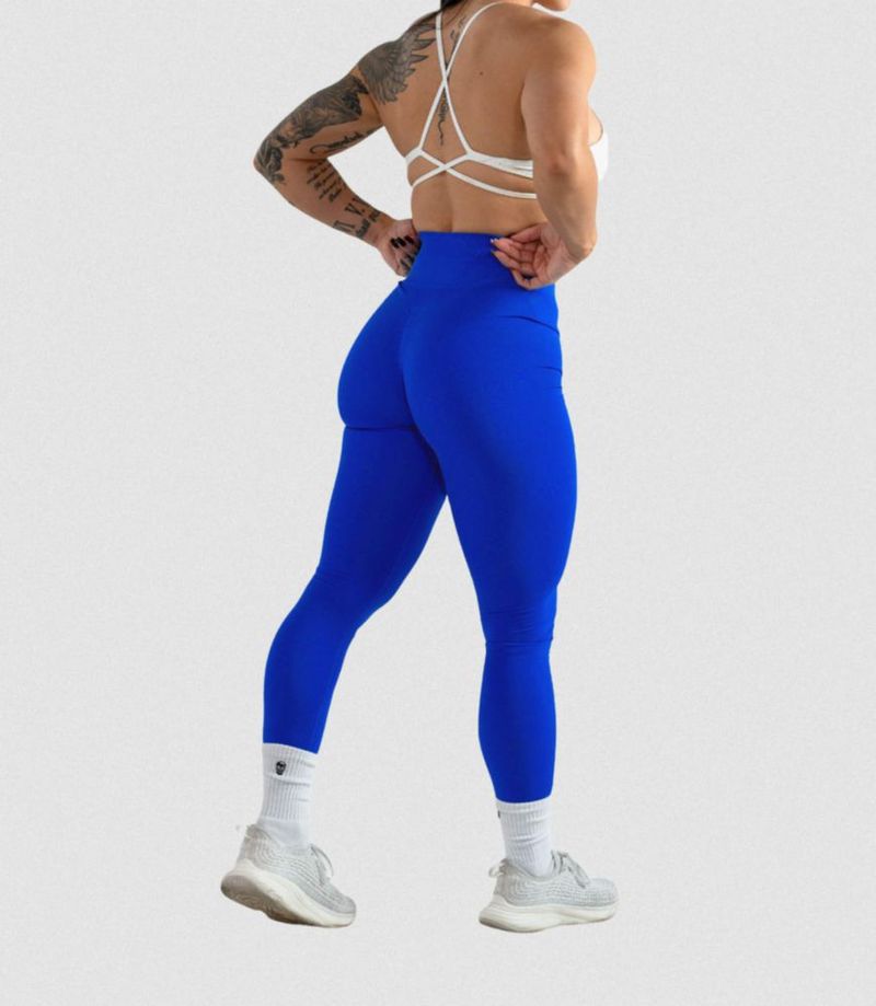 Leggings sin costuras Gymreapers Infinity de cintura alta azul
