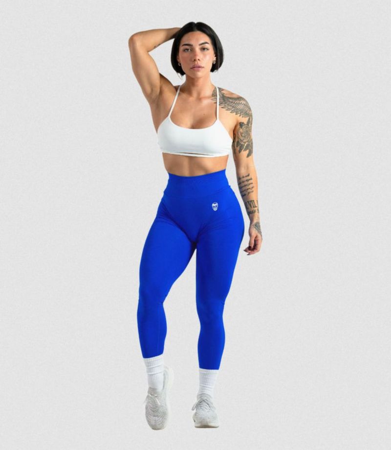 Leggings sin costuras Gymreapers Infinity de cintura alta azul