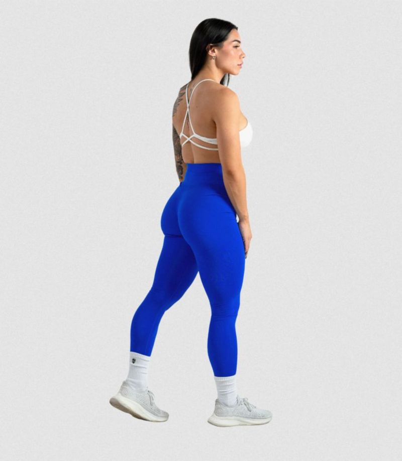 Leggings sin costuras Gymreapers Infinity de cintura alta azul