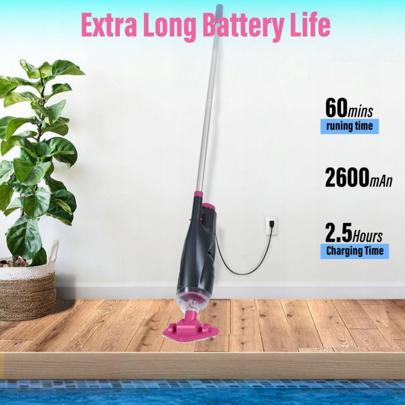 Aspiradora de Piscina S7 Inalámbrica Impermeable con 60 min de Autonomía
