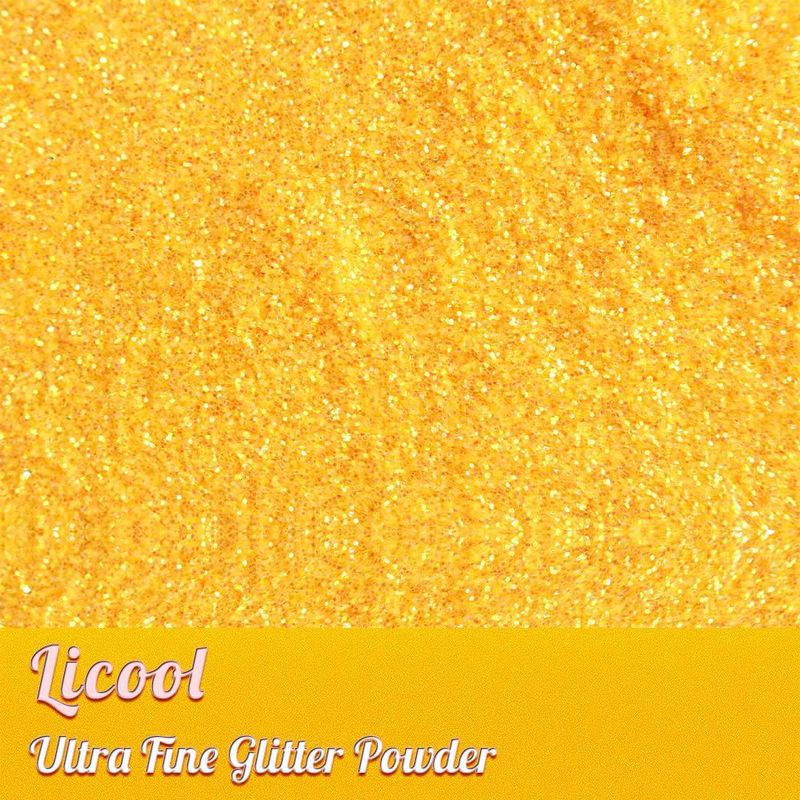 Glitter LICOOL GLITTER Iridiscente Amarillo 100 g Fino