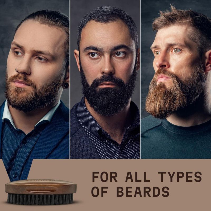Cepillo para barba llamativo pelo de jabalí vikingo 42 ml para hombre