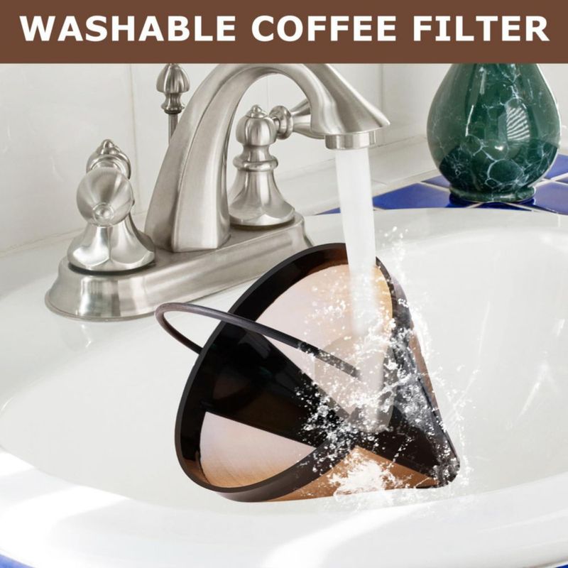 Filtro de Café Reutilizable KEEPOW GTF-4 8‑12 tazas
