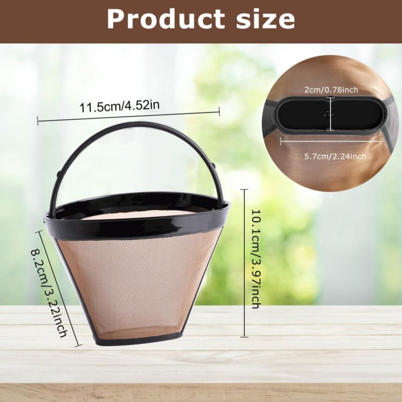 Filtro de Café Reutilizable KEEPOW GTF-4 8‑12 tazas