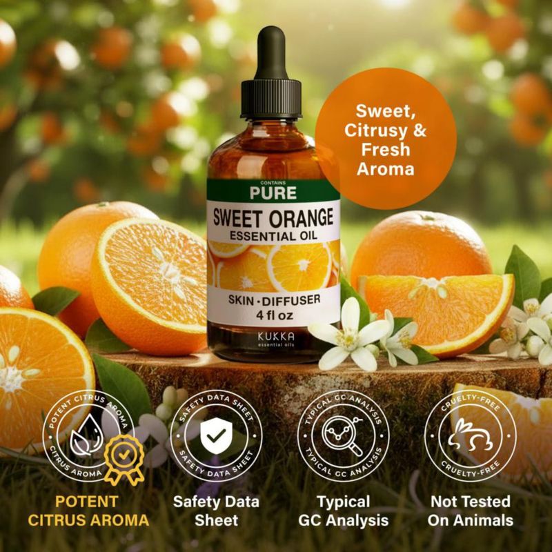 Aceite Esencial KUKKA Naranja Dulce 118 ml para Difusor de Ambiente