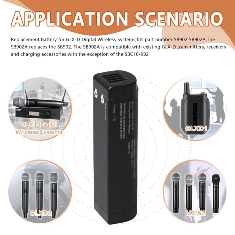 Batería de Repuesto WRUMI SB902 1900mAh Paquete de 2