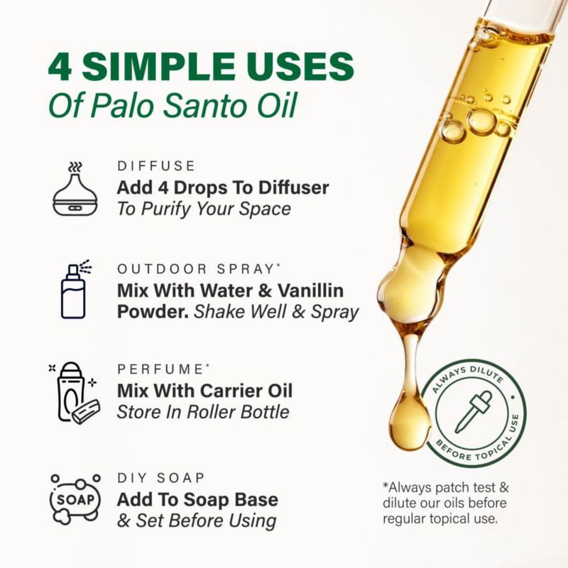 Aceite Esencial de Palo Santo Kukka 30 ml para Difusor y Aromatizante