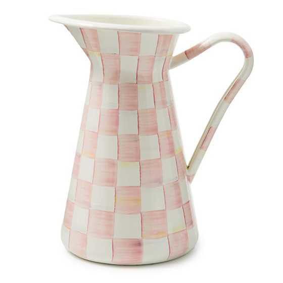 Jarra MACKENZIE-CHILDS Grande Rosy Check Rosa y Blanco
