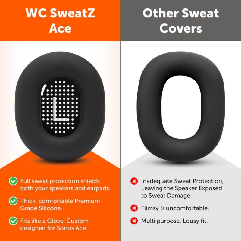 Fundas para almohadillas WC SweatZ Ace para Sonos Ace