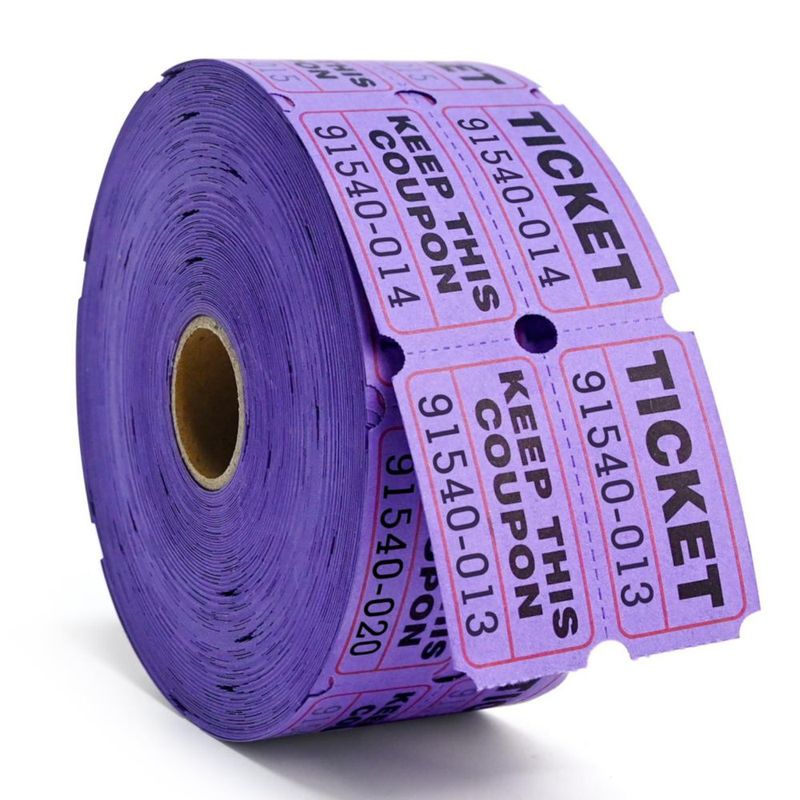 Rollo de Boletos L LIKED 5 cm Morado 1000 Pares