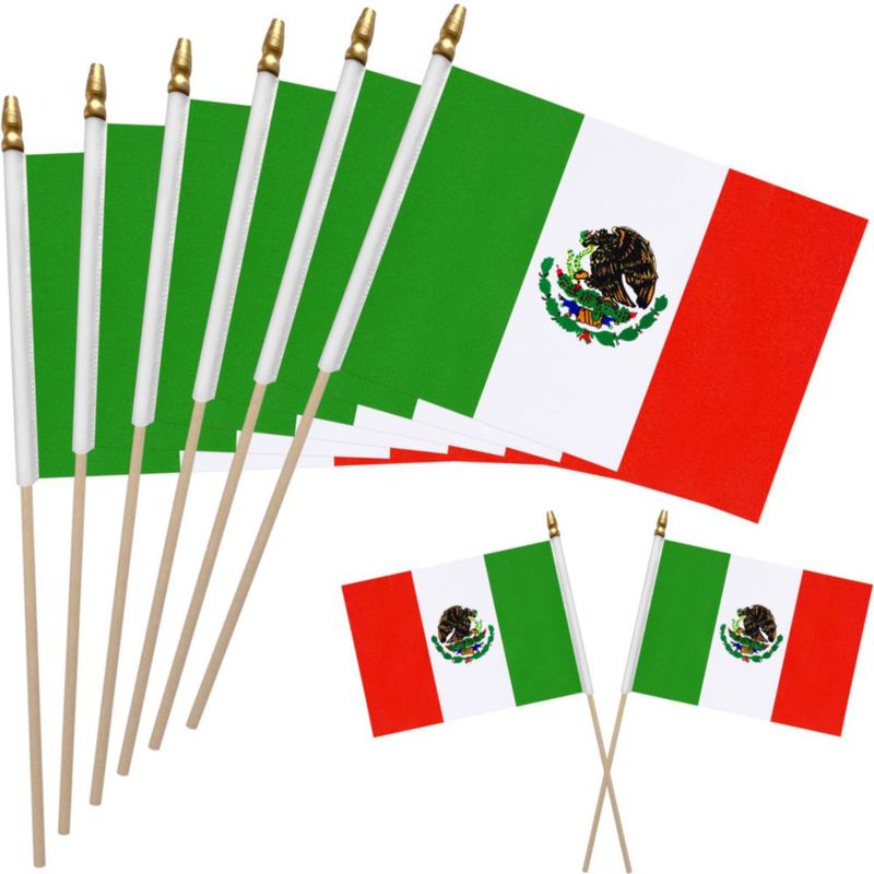Banderas WEITBF 20 × 30 cm paquete de 12 de mano México