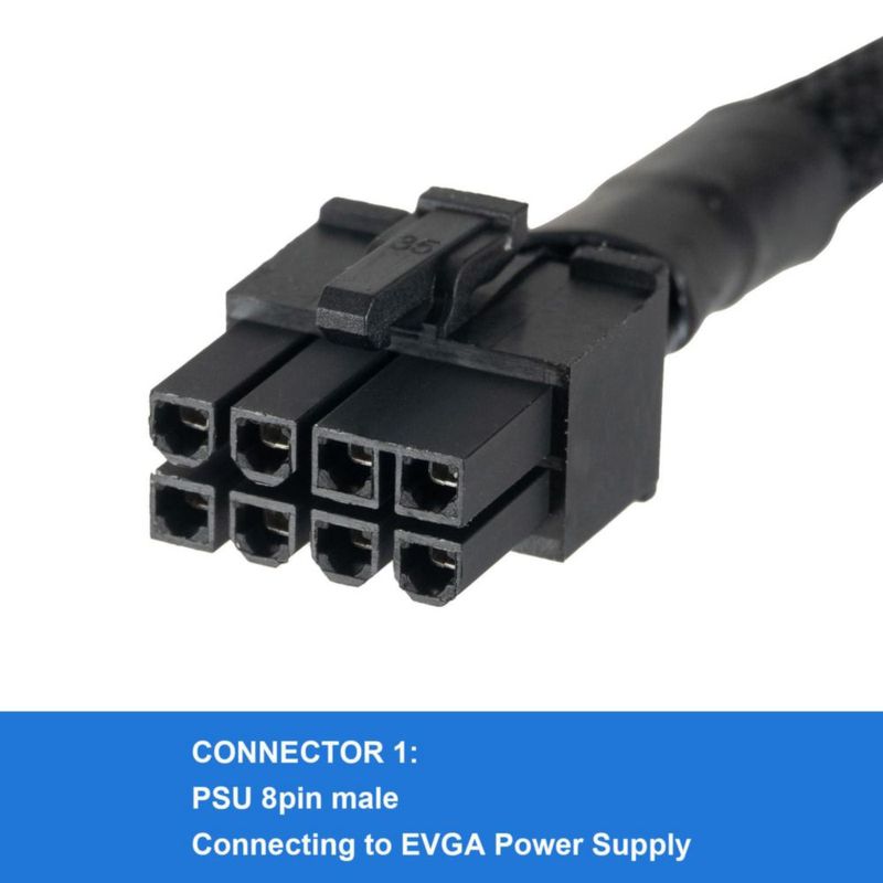 Cable PCIE YSIUENG 8 Pines a 8 Pines 65 cm Paquete de 2