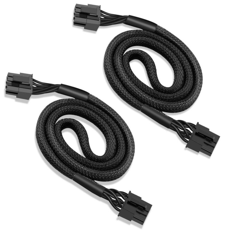 Cable PCIE YSIUENG 8 Pines a 8 Pines 65 cm Paquete de 2