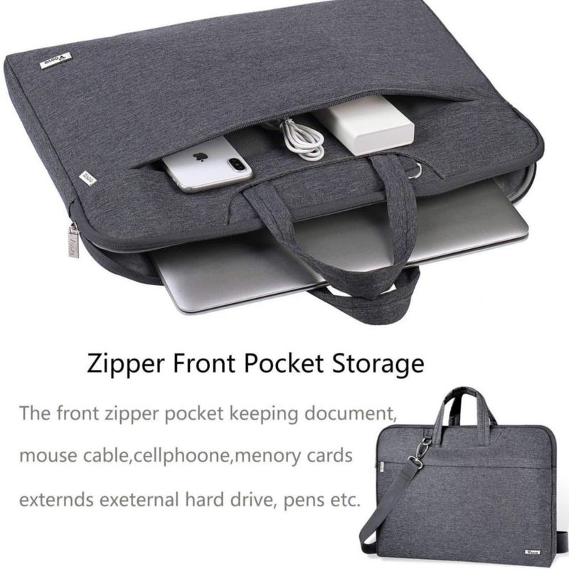 Funda para portátil Voova 33-395 cm gris con asa