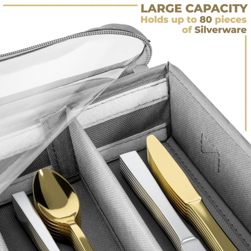 Organizador de cubiertos Sorbus gris 40 × 26 × 8 cm ajustable
