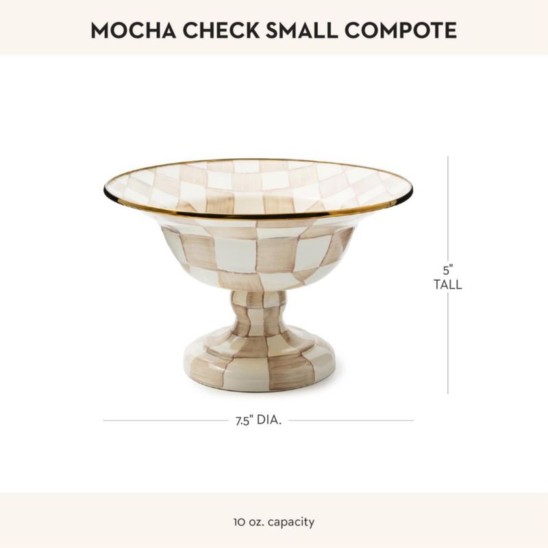 Compota MACKENZIE-CHILDS Pequeña Mocha a Cuadros