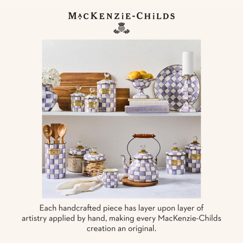 Tarro MACKENZIE-CHILDS Pequeño a Cuadros Violeta