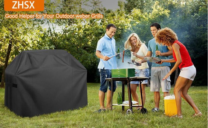 Cubierta para parrilla ZHSX 165x64x113 cm impermeable 600D ajustable
