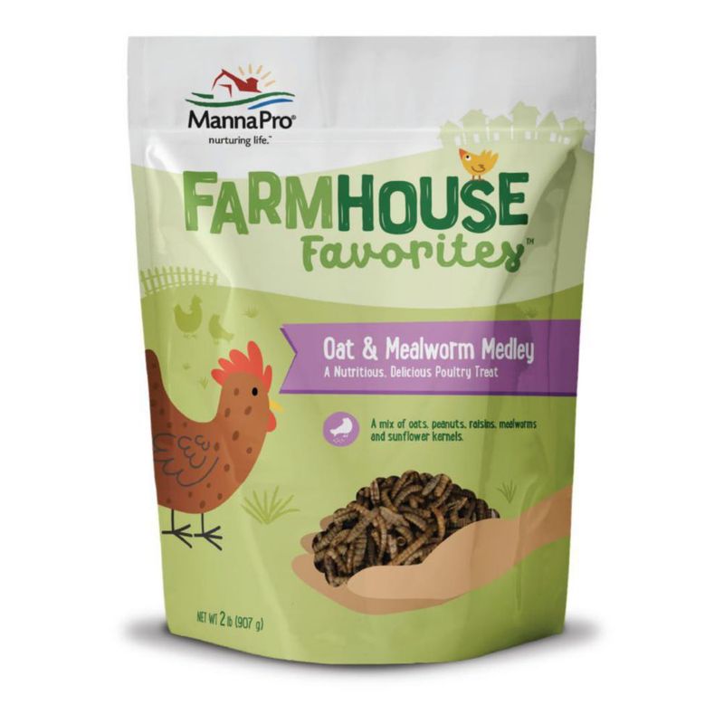 Snack para Aves Manna Pro Mezcla de Avena y Gusanos de Harina 907 g