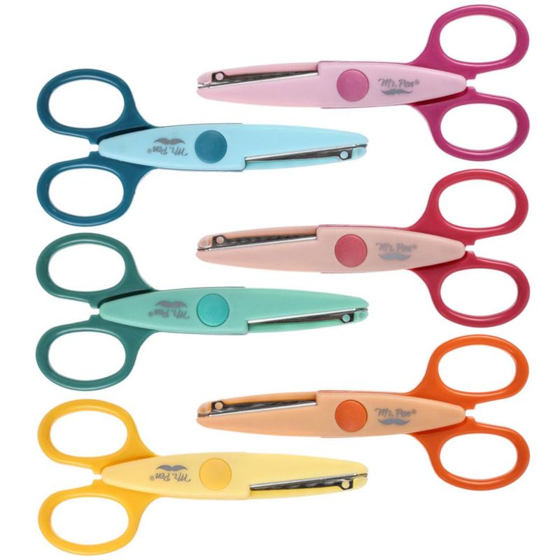 Tijeras Mr. Pen con borde decorativo - paquete de 6