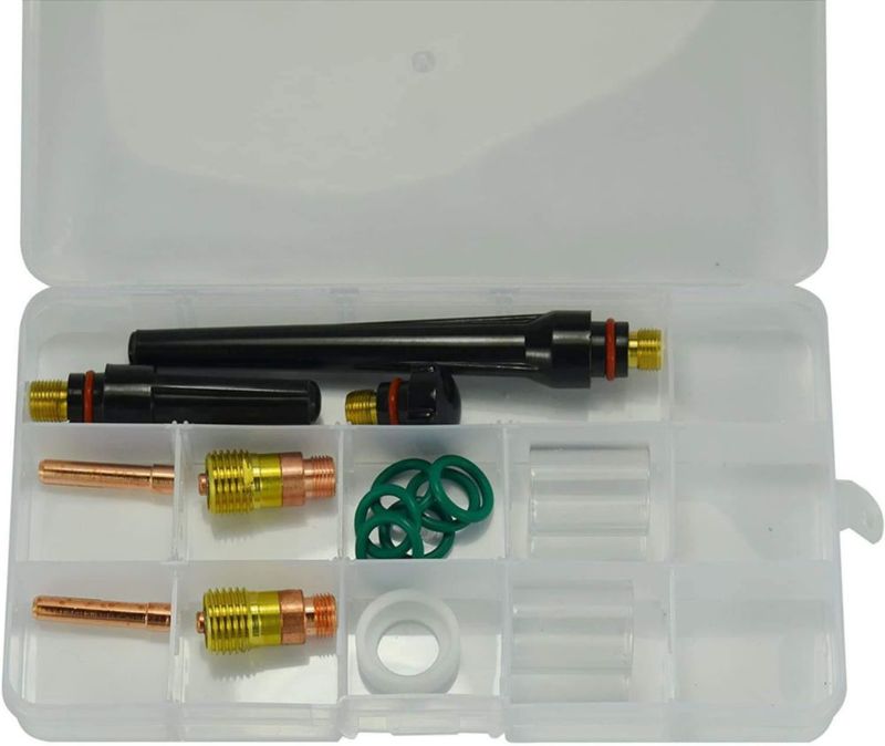 Lente de Gas RIVERWELD Kit de Boquillas de Cerámica y Cuarzo - 16 piezas