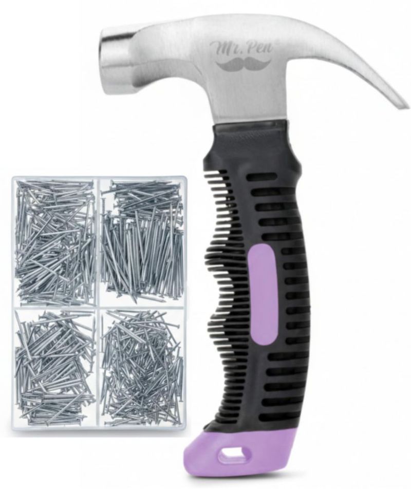 Martillo Mr. Pen de 227 g con kit de 600 clavos surtidos