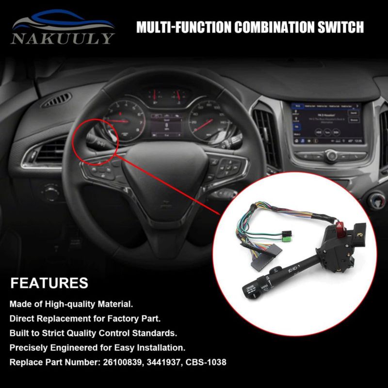 Interruptor Multifunción de Señal de Giro Nakuuly para Chevrolet Silverado Tahoe y Yukon