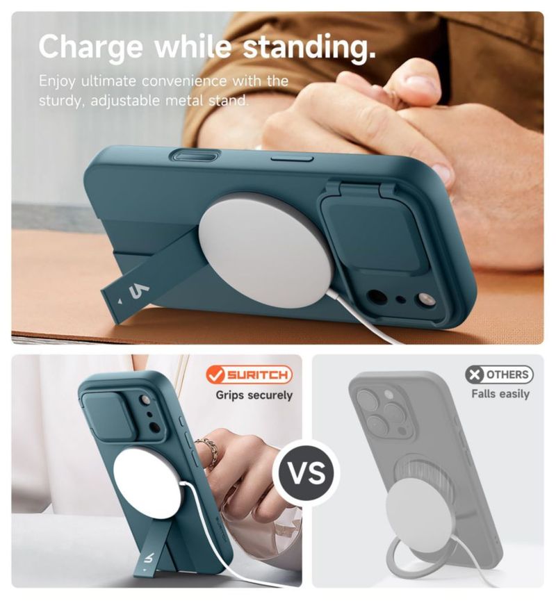 Funda SURITCH para iPhone 17 Pro de 63" con MagSafe y soporte