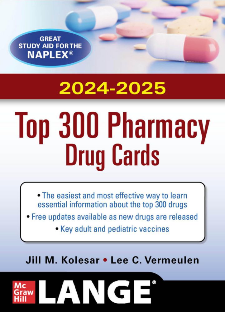 Libro McGraw-Hill Top 300 Medicamentos de Farmacia 2024-25