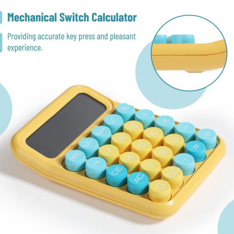 Calculadora Mr. Pen con teclas mecánicas y pantalla LCD de 12 dígitos