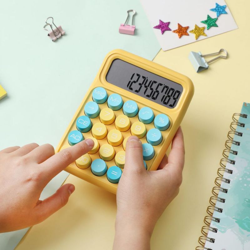 Calculadora Mr. Pen con teclas mecánicas y pantalla LCD de 12 dígitos
