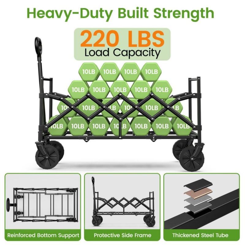 Carrito Utilitario Plegable Blomoba 89 cm Capacidad 100 kg