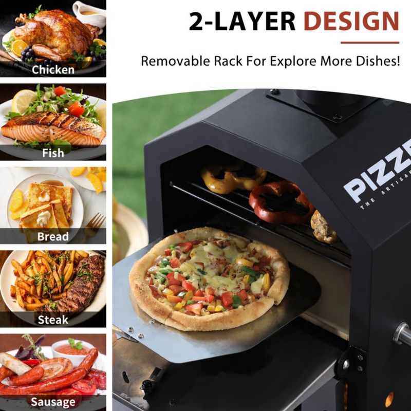 Horno para Pizza PIZZELLO al Aire Libre con Leña y Doble Capa
