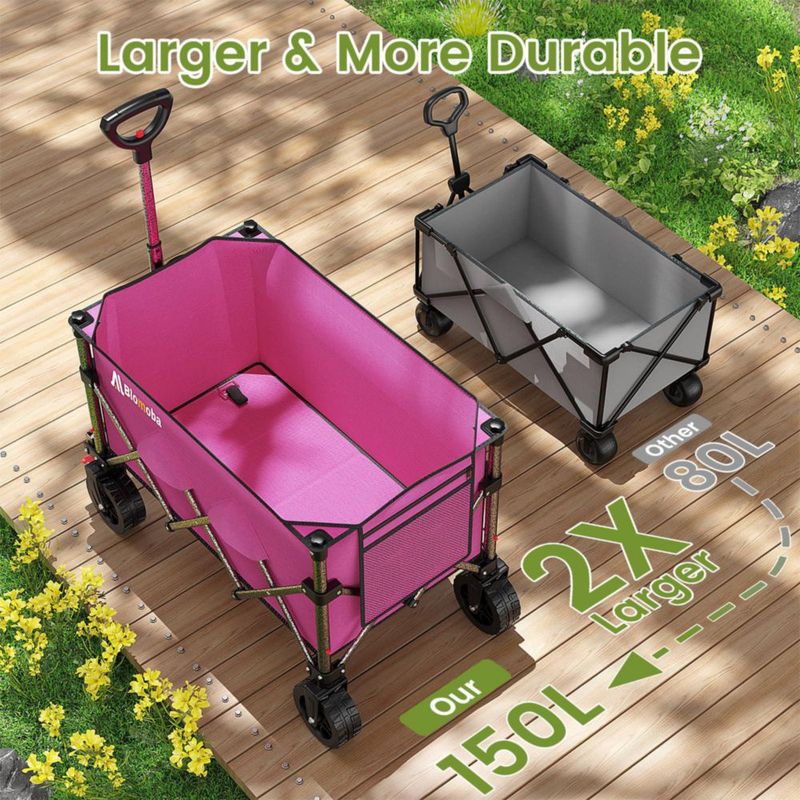 Carrito utilitario plegable Blomoba 150 L rosa