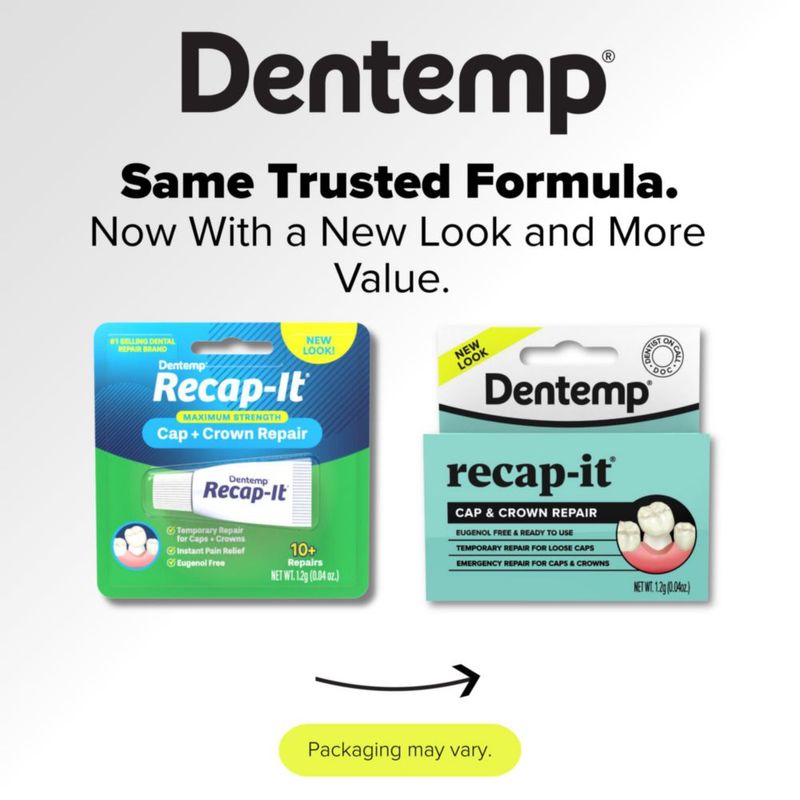Kit dental Dentemp Recap-It cemento temporal para coronas