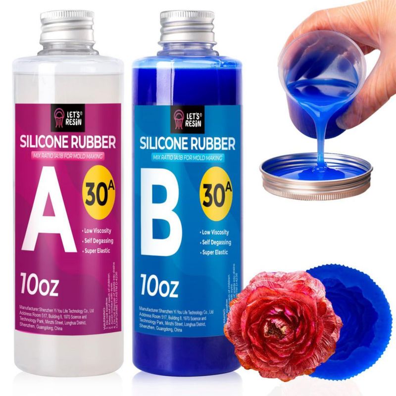 Kit de moldes de silicona LET'S RESIN 30A 200 ml Platino