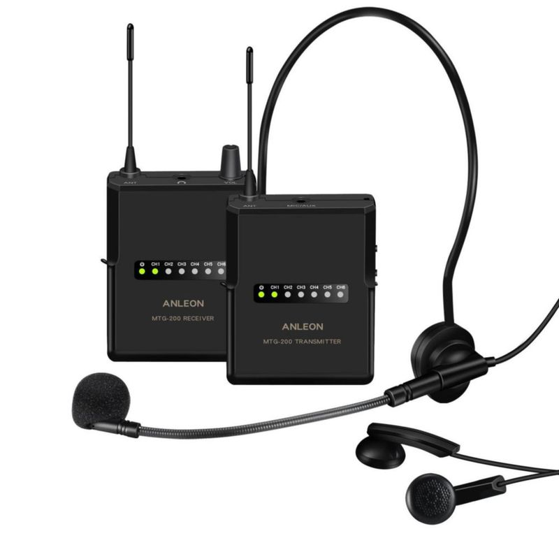 Sistema de Guía Turística ANLEON MTG-200 Inalámbrico 915 MHz 4Rx