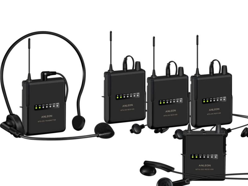 Sistema de Guía Turística ANLEON MTG-200 Inalámbrico 915 MHz 4Rx