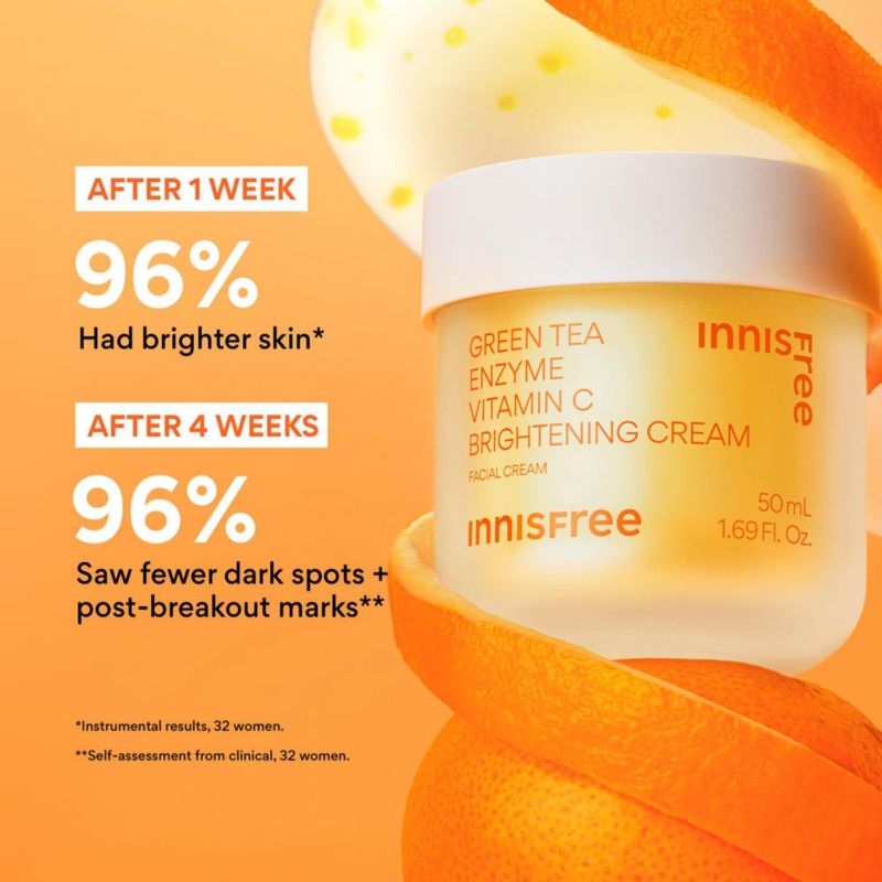 Crema facial innisfree Té verde con Vitamina C 50 ml