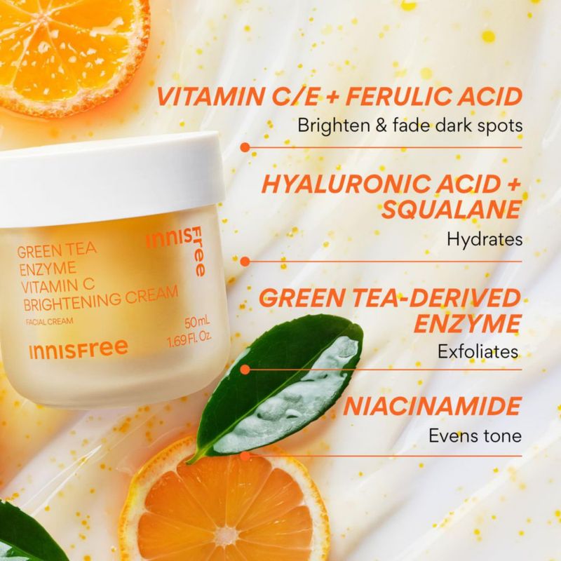 Crema facial innisfree Té verde con Vitamina C 50 ml