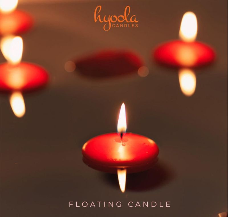 Velas Flotantes Hyoola 75 cm Rojo 24 unidades