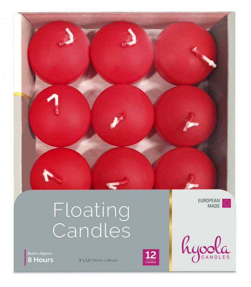 Velas Flotantes Hyoola 75 cm Rojo 24 unidades