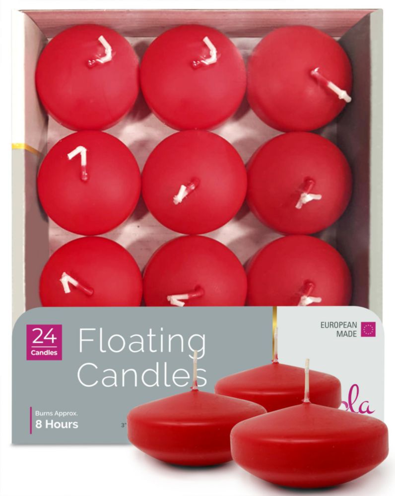 Velas Flotantes Hyoola 75 cm Rojo 24 unidades
