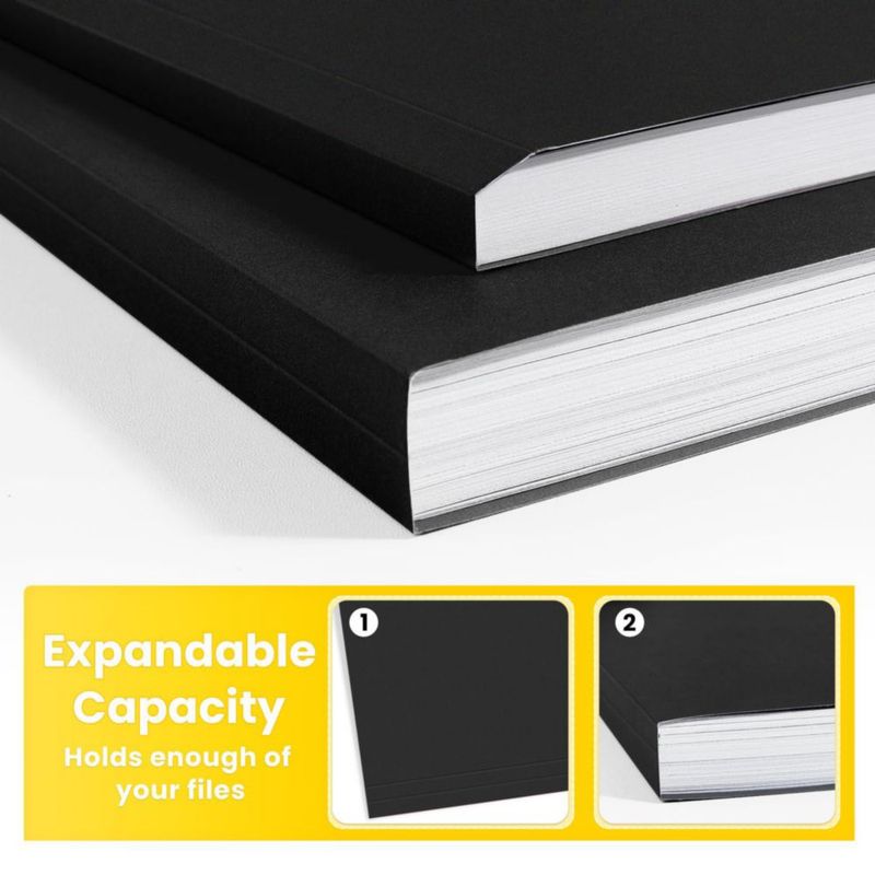 Carpeta de archivo SUNEE 100 unidades negras 85 x 11 pulgadas