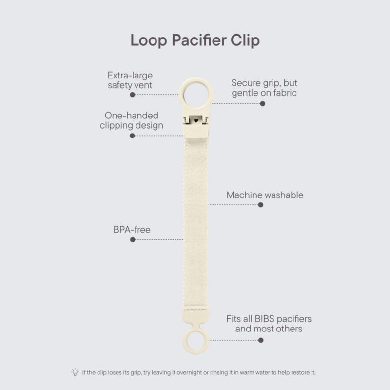 Clip para Chupete BIBS Salvia – Compatible con Todos los Chupetes